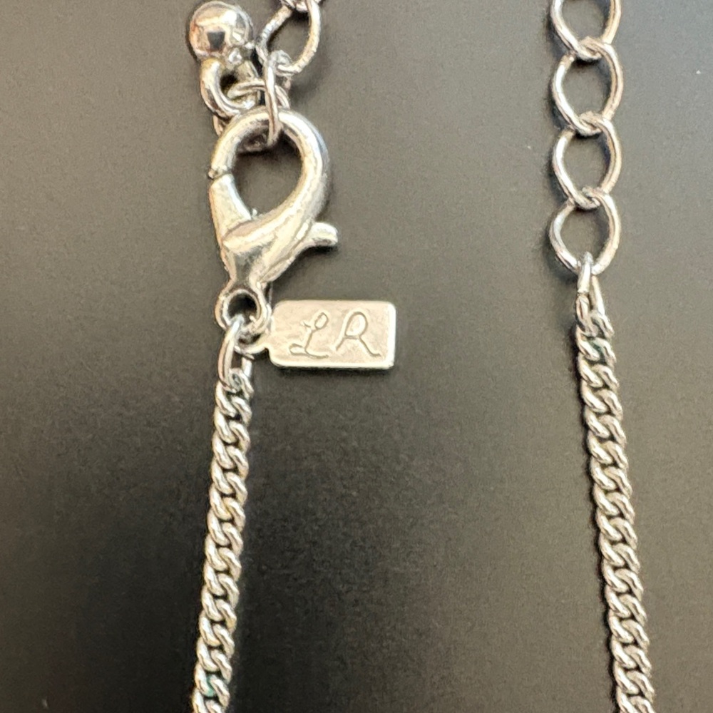 Lola Rose Elegant Silvertone Necklace with Blue Accents - Picture 2 of 6